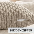 thumbnail image 4 of HAPPINESS Housses de Coussin en Velours Côtelé 26"x26 Pouces Ensemble de 4, 4 of 7