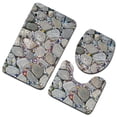 thumbnail image 4 of Cateissary 3 unids/set de alfombra de Pedestal antideslizante para baño + tapa de inodoro + alfombrilla de baño Juegos de accesorios de baño seis, 4 of 5
