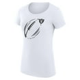 thumbnail image 2 of Women's G-III 4Her by Carl Banks  White Las Vegas Raiders Super-Slim Fit Lightweight Subtle Football T-Shirt, 2 of 3