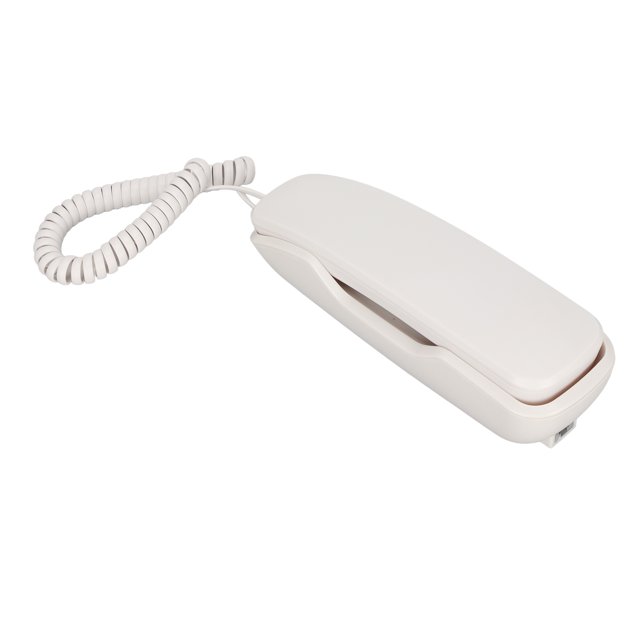 Teléfono de Pared Función de Rellamada Silenciosa Teléfono de Pared con Diseño de Botón Rectangular Teléfonos con Cable Diseño de Botón Ovalado con Interfaz de