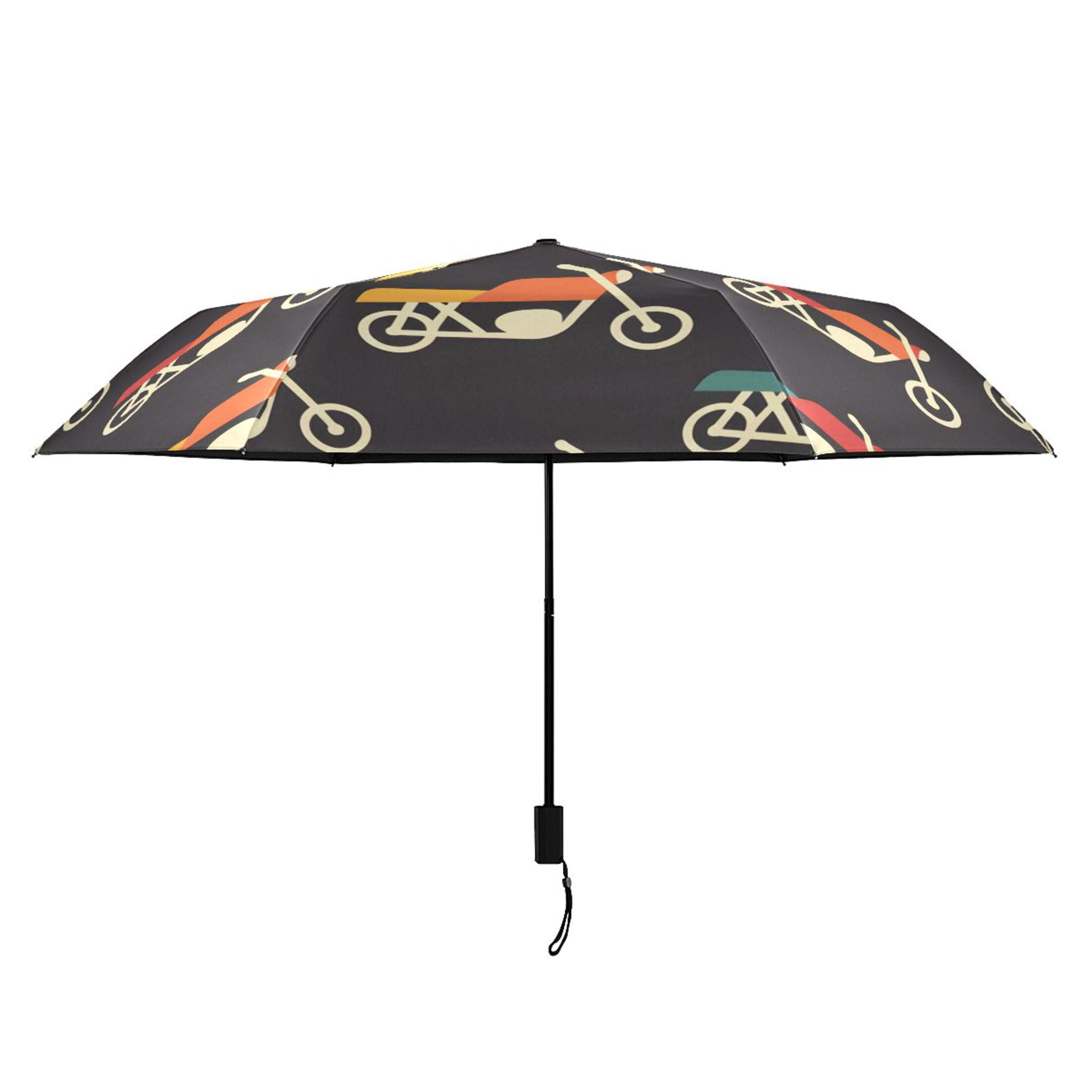 ALAZA Motorcycles UPF 50+ Compact Folding Umbrella for Rain Travel Umbrella Packable
