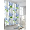 thumbnail image 3 of Fsddascl Summer Hydrangeas Shower Curtain Set - Standard 72" x 72" Washable Bathtub Curtain with 12 Hooks, White Blue Flowers Pastoral Leaves Waterproof Fabric Stall Shower Curtains for Bathroom, 3 of 6