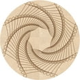 thumbnail image 1 of Ahgly Company Machine Washable Indoor Round Transitional Bronze Brown Area Rugs, 5' Round, 1 of 7
