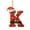 K, variant on Cute Santa Claus Monogram Christmas Ornament, Flat Acrylic Personalized Initial Christmas Tree Ornament with Santa Hat, Xmas Stocking Tag, Farmhouse Rustic Monogram Decoration - Letter R