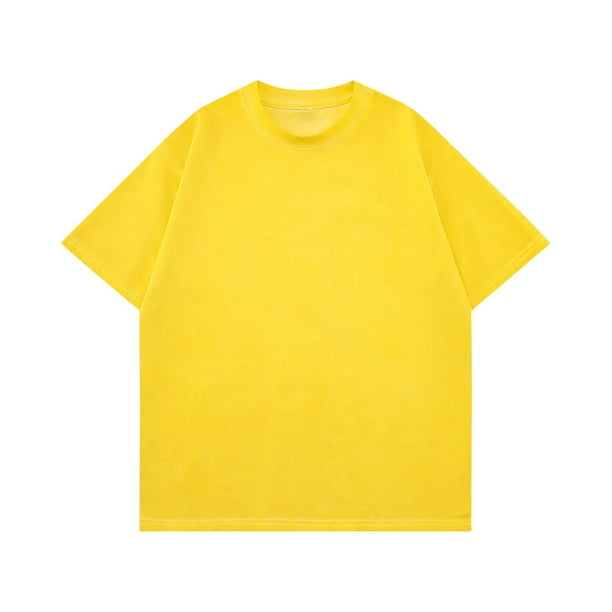pstuiky camisetas de manga corta para hombre, Camisas casuales vintage de color liso con cuello redondo y manga corta para hombre camisetas de hombre s
