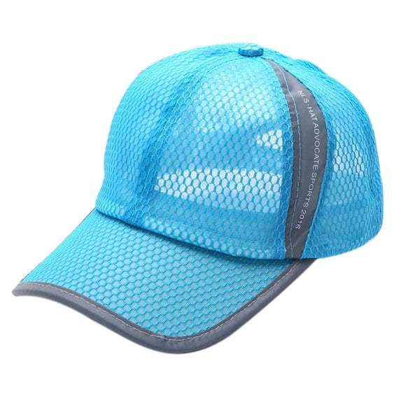 Summer Breathable Mesh Baseball Cap Men Women Sport Hats Sky blue