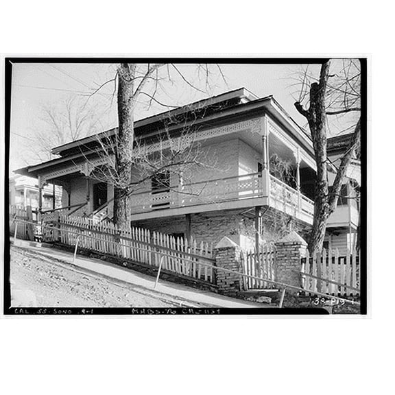 Historic Print, Dodge & Stuart Streets (House), Sonora, Tuolumne County, CA, 16" x 20"