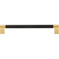 thumbnail image 2 of Stone Harbor Hardware Urban Cabinet Pull, 192 Millimeters, Matte Black with Satin Brass Ends, 2 of 3