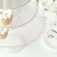 thumbnail image 4 of Efavormart Set Of 3 | Clear Plastic Stackable Cupcake Pedestal Display Stands, Dessert Cake Display Holders - 9", 11", 15", 4 of 10