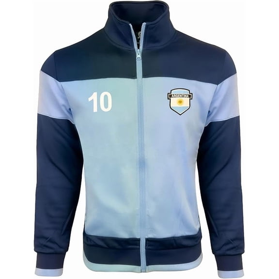 Argentina Full Zip Track Jacket Number 10, Kids and Adults, Argentina Sweatshirt (AL)