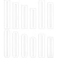 thumbnail image 2 of Transparent Acrylic Zipper Overlay Templates Rectangle & Oval 177~253x49.5~50x2.5mm Inner Diameter: 152~228x10mm 12pcs/set, 2 of 6