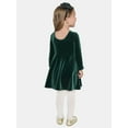 thumbnail image 2 of The Children's Place Big & Little Girls Long Sleeve Christmas Velour Dress, Sizes 6M-XXL, 2 of 5