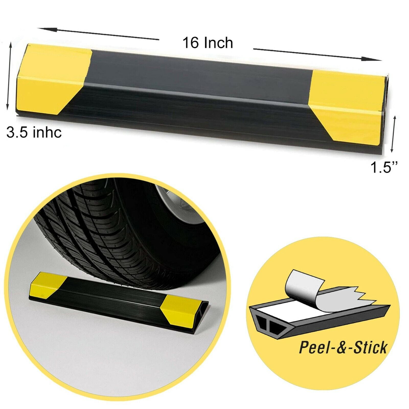 CAR PARKING AID Garage Stopping Line Curb Vehicle Wheel Stopper Tire