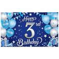 thumbnail image 2 of Yatrandify Colorful Balloons Happy Birthday Banner Festive Design Party Decoration for Kids 3rd Birthday Celebration, 2 of 8