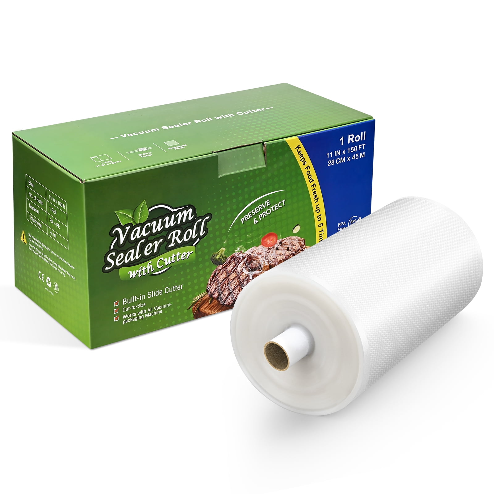 Vacuum Seal Rolls with Cutter Box Large - 11x150