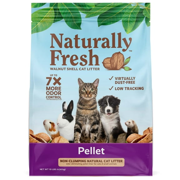 Naturally Fresh Walnut-Based Pellet Non-Clumping Cat Litter, 10 lb. Bag