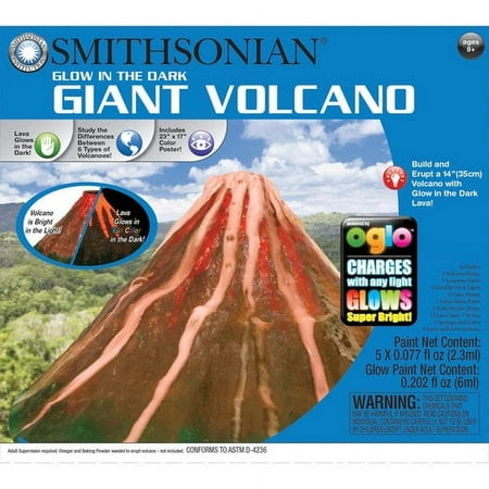 Smithsonian 14" Glow in the Dark Giant Volcano, 1 Each