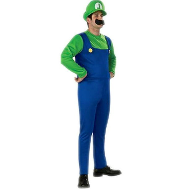 Disfraz de Super Mario Luigi, disfraz de Cosplay para niños y adultos, vestido elegante para fiesta