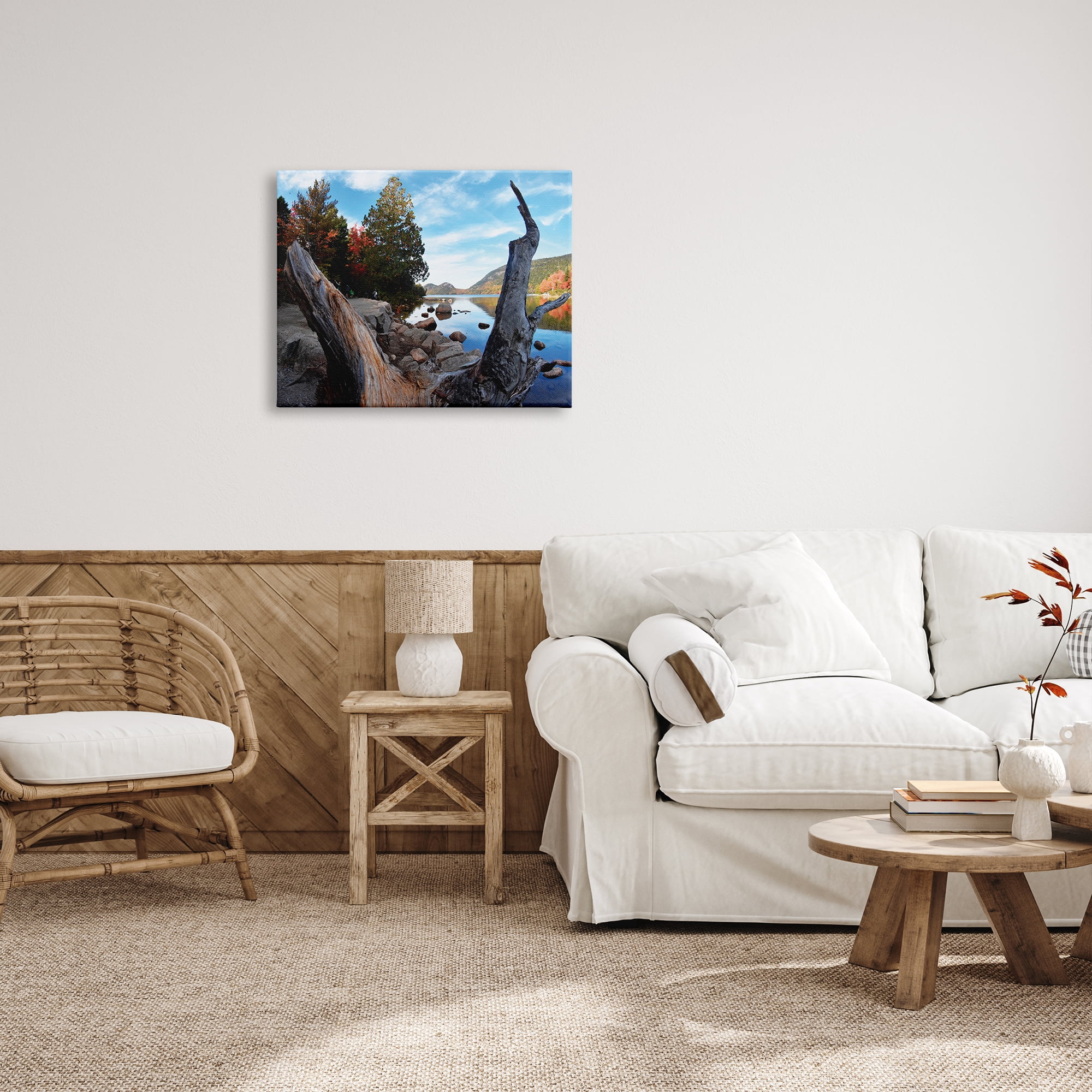 Stupell Industries Autumn Pond Photography Nature Photography Gallery Wrapped Canvas Print Wall Art, 30 x 24