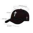 thumbnail image 3 of GBSYEWXS Baseball Cap For Men Cross Print Lightweight Summer Casual Black Polyester Hat, 3 of 5