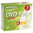 thumbnail image 1 of Memorex 4.7GB DVD-RW Media (5-Pack), 1 of 1