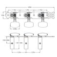 thumbnail image 2 of relayinert Guitar Tuners Tune Knobs Portable String Variator Solid Color Machine Heads Three-triplet Tuning Key Pegs for Acoustic Guitars, 2 of 6
