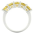 thumbnail image 5 of 2.5 ctw Wedding Band for Women - 18K White Gold Simulated Yellow Diamond Stackable Eternity Ring, 5 of 6