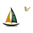 thumbnail image 1 of Figura de velero,Escultura de velero de hierro para decoración de oficina y hogar,Estatua de barco de escritorio para decoración de entrada de gabinete,Figura de pájaros,Figura de pájaro, 1 of 8