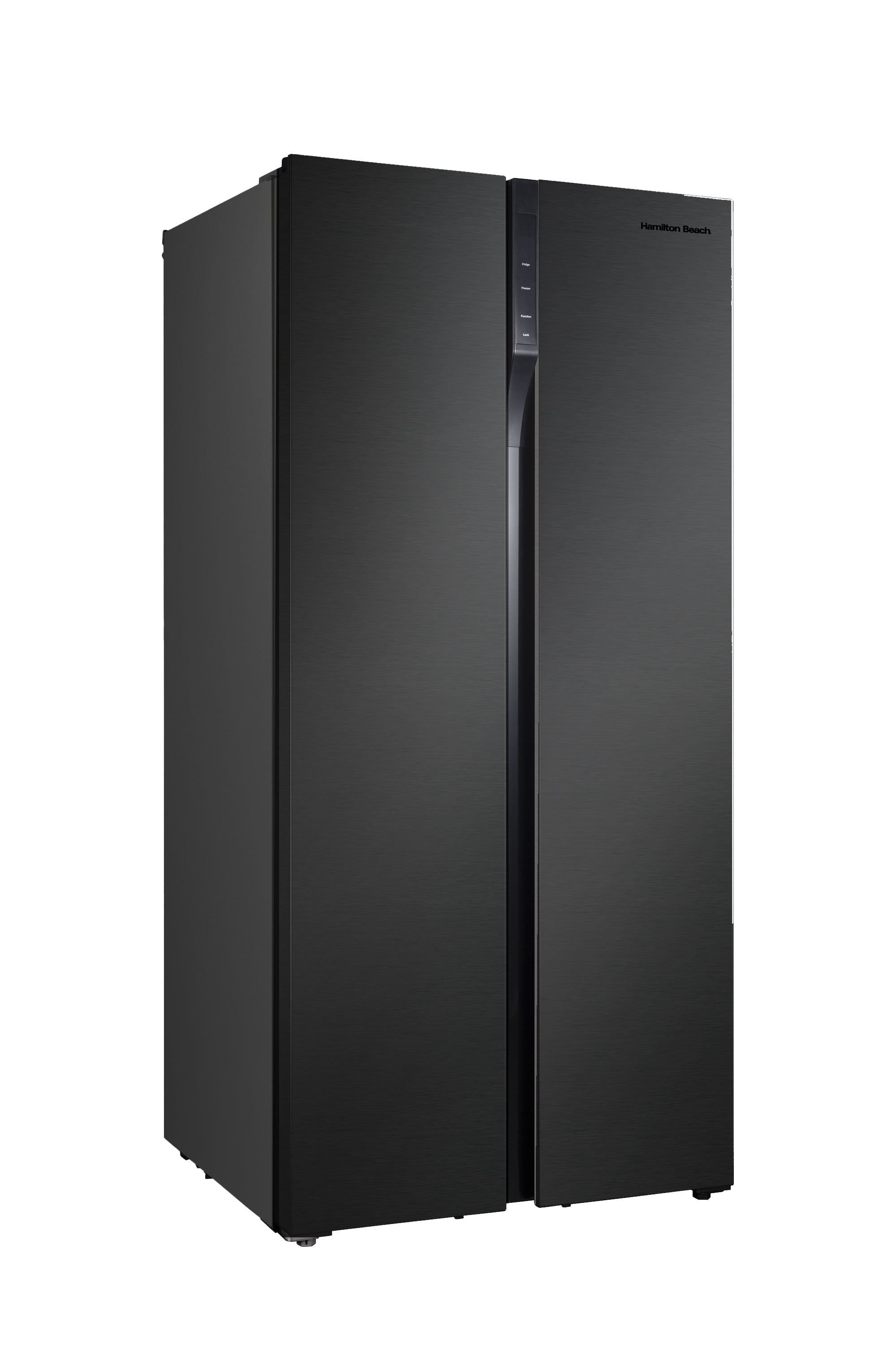 Hamilton Beach Counter Depth 20.6 Cu. Ft. Side by Side Refrigerator, Black Stainless Steel