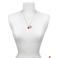 thumbnail image 3 of Delight Jewelry Acrylic Red "Cool Cat / Purr Fect" Heart Silvertone Script Initial Disc - F - Charm Necklace, 20"+3", 3 of 4