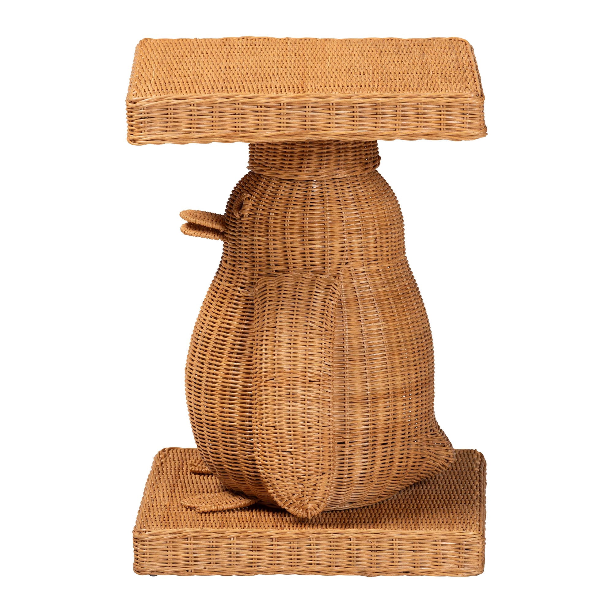 bali & pari Pembroke Boho End Table, Light Honey