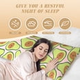 thumbnail image 3 of Bixox Cute Avocado Print Body Pillow Cover with Zipper Closure, Cozy Fuzzy Fleece Body Pillow Case Cover 20 x 54 Inches,Long Body Pillow Pillowcase, 3 of 6