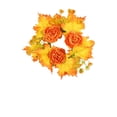 thumbnail image 3 of Halloween Sale Clearance!Fall Decorations for Home, Fall Candle Ring Wreath Artificial Autumns Leaves Berries Pumpkin Harvests Table Decor for Thanksgiving, 3 of 6