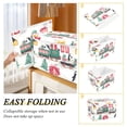 thumbnail image 2 of Yayeee Collapsible Cube Storage Bin with Lid Fabric Closet Decorative Basket with Handles, Christmas Train, 2 of 7