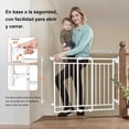 thumbnail image 2 of Puerta Seguridad Reja Escalera Para Bebés y Mascotas Sin Barra Inferior Facilidad para Circular 70 a 109cm, 2 of 6