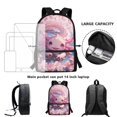 thumbnail image 3 of Jeiento Axolotl 17 Inch Kids Backpack Set 5 Pcs Lightweight Breathable Girls School Bag with Lunch Bag, Pencil Case and Bookmarks for 9-12 Years Old, 3 of 8