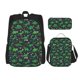 thumbnail image 1 of Disketp Dino Christmas Party Mochila Estampada de Gran Capacidad con Lonchera y Estuche, Set de 3 Piezas para Estudiantes, 1 of 7