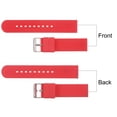thumbnail image 4 of Uxcell Silicone Watch Band 24mm Rubber Watch Strap with Electroplated Stainless Steel Buckle for Men Women, Red, 4 of 6