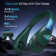 thumbnail image 3 of Neck Fan OLV - Batería recargable (5000 mAh, 3 velocidades), color verde, 3 of 7