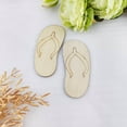 thumbnail image 6 of 30 Pack 4 Inch Wood Flip Flop Slipper Crafts Unfinished Wood Flip Flop Slipper Cutouts Wooden Flip Flop Slipper Hanging Ornaments DIY Flip Flop Slipper Craft for Home Party Decoration Craft Project, 6 of 6