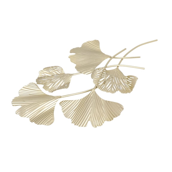 Metal Wall Decor Iron Simulated 3D Ginkgo Leaves Hanging Wall Sculpture for Living Room Office