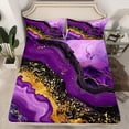 thumbnail image 2 of jejeloiu Marble Glitter Queen 4-Piece Luxury Fluid Abstract Sheet Set, 2 of 7