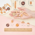 thumbnail image 4 of 1 Box DIY 10 Pairs Thanksgiving Day Food Theme Earring Making Kits Simulation Croissant Baguette Bread Hamburger Toast Resin Pendant Charms with Earring Hooks for Jewelry Making Craft, 4 of 9