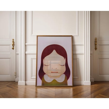 Yoshitomo Nara Cosmic Girl Poster, Wabi Sabi Japandi, Unframed Paper Poster 8x10in