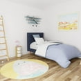 thumbnail image 3 of Unique Loom Whimsy Kids Collection Area Rug - Sharks (5' 1" Round Yellow/Gray), 3 of 9