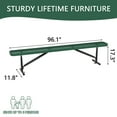 thumbnail image 2 of Bstjewey 8 ft Heavy Duty Outdoor Park Bench, Metal Steel, Green, 4-6 Seat, 2 of 6