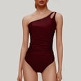 thumbnail image 2 of MKLEKYY Trajes De Baños Women'S 1 Piece Swimsuit Women'S Slanted Shoulder Hollow 1 Piece Swimsuit 2047, 2 of 5