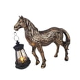 thumbnail image 2 of Estatua Solar para jardín al aire libre, lámpara con estatuilla de caballo con linterna, decoración de escultura de Animal, decoración de patio para bronce, 2 of 8