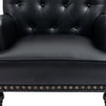 thumbnail image 5 of DREAMSIDEA Leather Accent Chairs Set of 2, Comfy Single Sofa Reading Chair Nailhead Trim for Living Room Bedroom, Black, 5 of 5