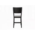 thumbnail image 4 of 2-Piece Black/Light Grey Counter Height Dining Chairs - Solid Wood with Cushioned Back, 4 of 7